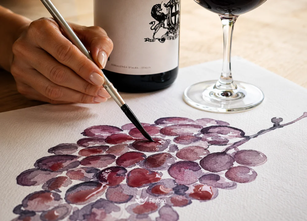 Dipingi con il vino: visita in cantina, degustazione e laboratorio creativo