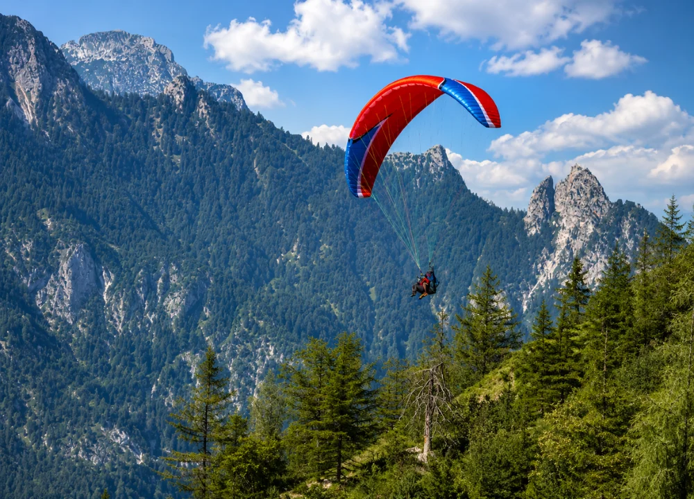 Volo in parapendio sulle colline dell’Oltrepò Pavese