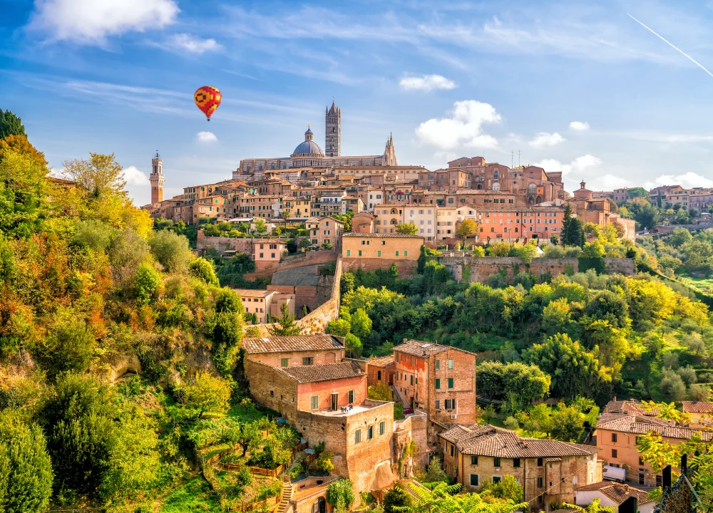Siena in mongolfiera: volo privato con colazione finale