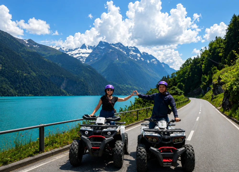 Tour panoramico in e-quad sul lago di Brienz fino a Iseltwald