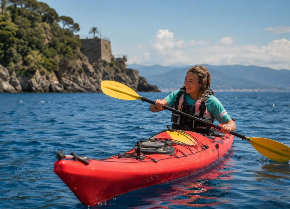 Kayak a Portofino tra calette, Faro e Area Marina Protetta