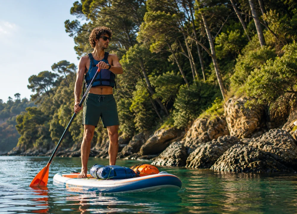 Pagaiata libera a Portofino in kayak o SUP con aperitivo sul mare